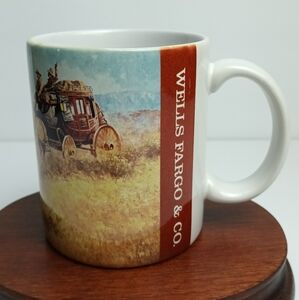 Wells Fargo & Co. Artist Keith Christie Vintage Ceramic Coffee Mug